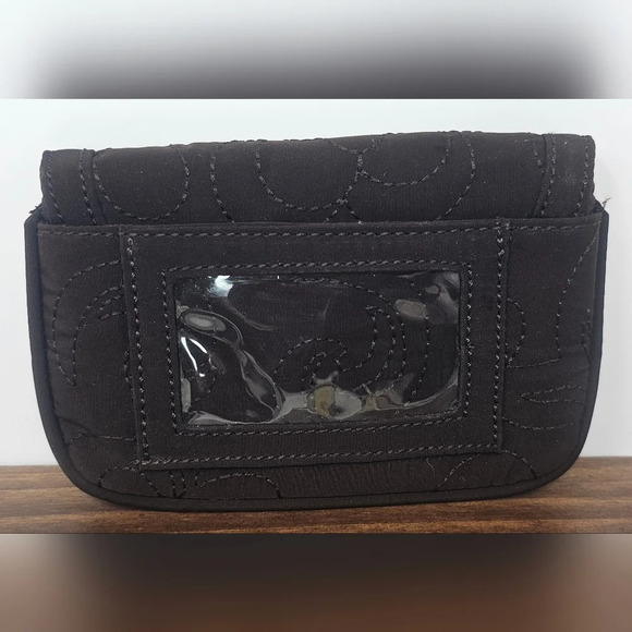 Vera Bradley Espresso Brown Flap ID Holder Wallet Keychain NWOT - Picture 2 of 13